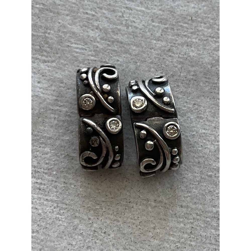 Lot Of 2 retired Pandora Tendril Clip Charms ALE 925 Sterling Silver